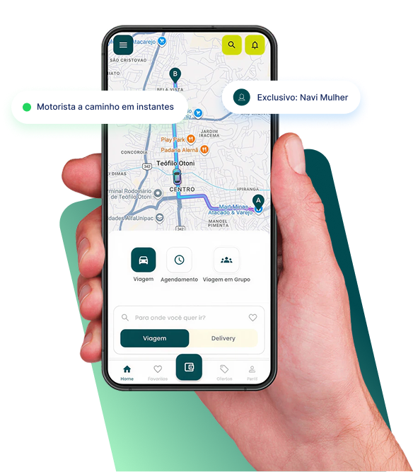 App Navi no celular